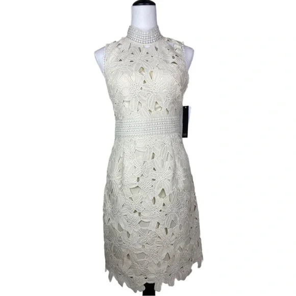 Nicole Miller Dresses | Nwt Nicole Miller Ivory Boho Sleeveless Open Back Knee Length Bridal Dress Sz 6 | Color: White | Size: 6 | Relewis612's Closet Nicole Miller Dresses | Nwt Nicole Miller Ivory Boho Sleeveless Open Back Knee Length Bridal Dress Sz 6 | Color: White | Size: 6 | Relewis612's Closet